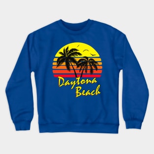 Daytona Beach Retro Sunset Crewneck Sweatshirt